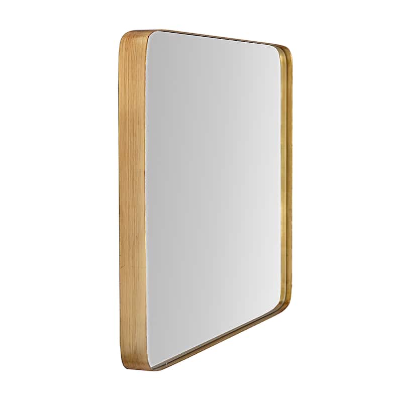 Frame My Mirror Gold Rounded Corner Wall Mirror, Highland Design - 24" x 36"