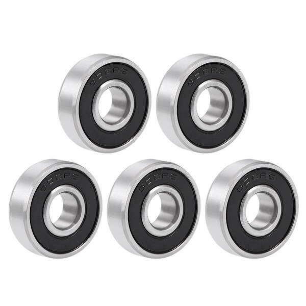 608-2RS Deep Groove Ball Bearing 8mmx22mmx7mm Double Sealed Chrome Bearings 5pcs - 5 Pack - 608-2RS (8*22*7)