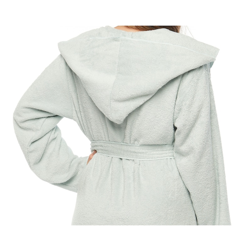 Women's Angel Stlyle Robe Ankle Long Hooded Turkish Cotton Bathrobe