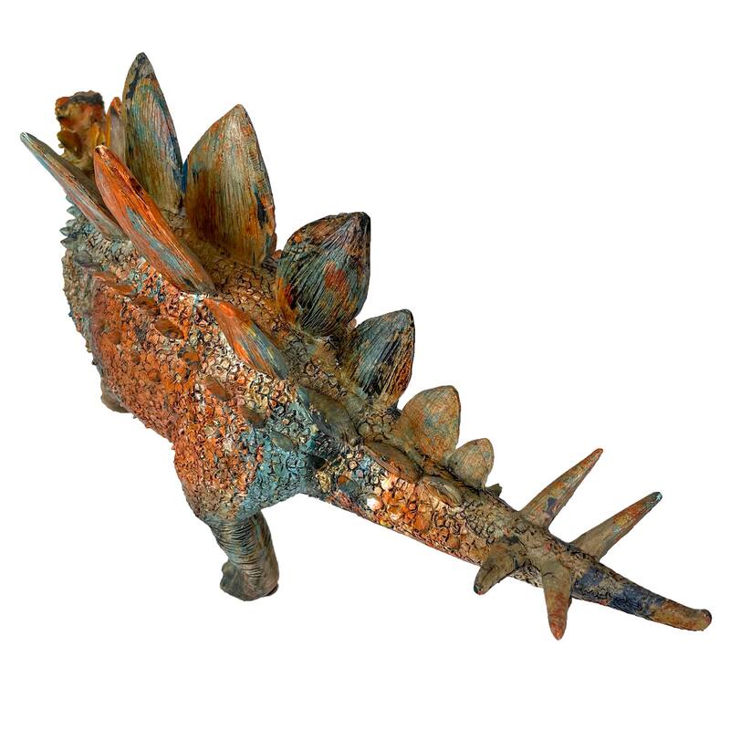Colorful Stegosaurus Statue - 7.5" Detailed Dinosaur Decor For Home Or - 7.5 X 14.25 X 3.5 inches