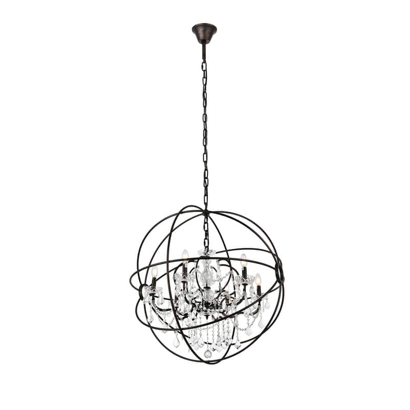 Royce Edge 6-Light Dark Bronze Chandelier