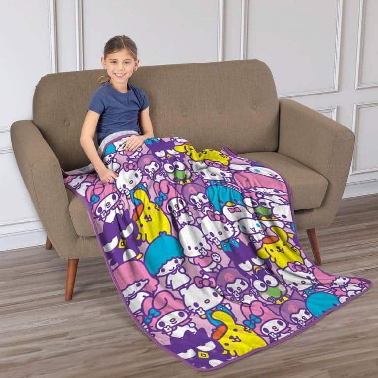 Sanrio Hello Kitty Silk Touch Sherpa Throw Blanket