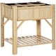 preview thumbnail 2 of 6, Outsunny 31x23x32 Inch 6 Pocket Garden Planter Box Vertical Raised Bed, Elevated Wood Standing Planters with Grow Grid, Legs