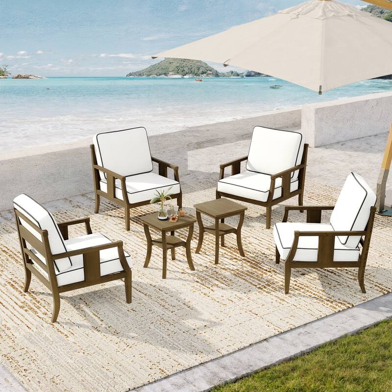 Patio Conversation Sets with Side Table(Set of 6)