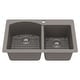 preview thumbnail 62 of 89, Karran Drop-In Quartz 33 in. 1-Hole 60/40 Double Bowl Kitchen Sink Kit