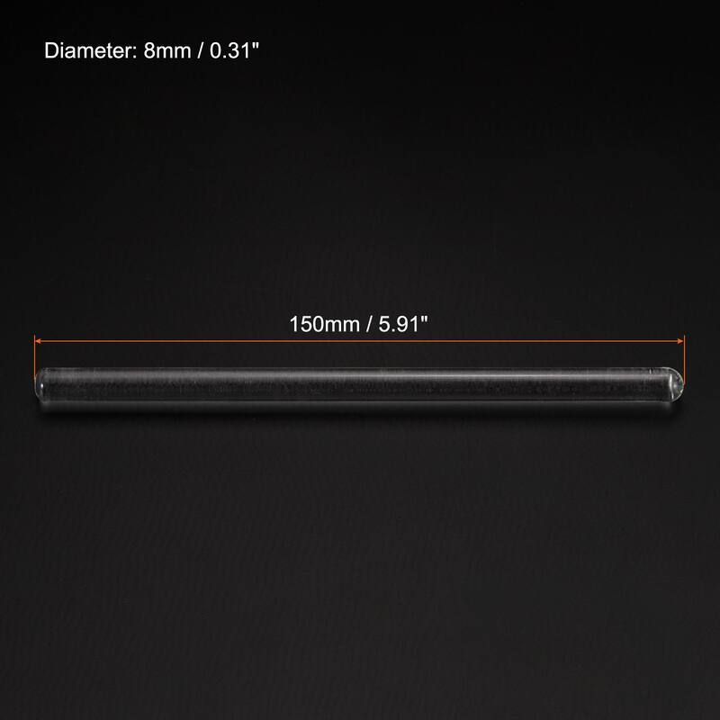 3.3 Borosilicate Glass Stick 8mm Dia Stir Rod Mixing Tools 10Pcs - 5.91"