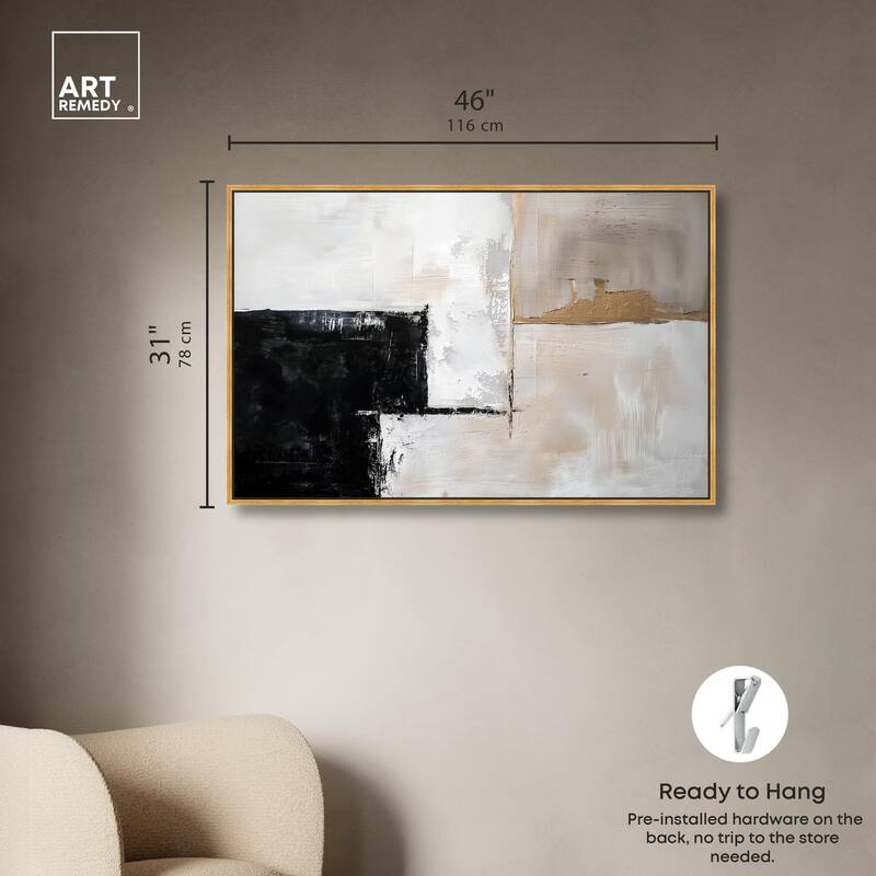 Black Dust and White Ash II Canvas by Art Remedy