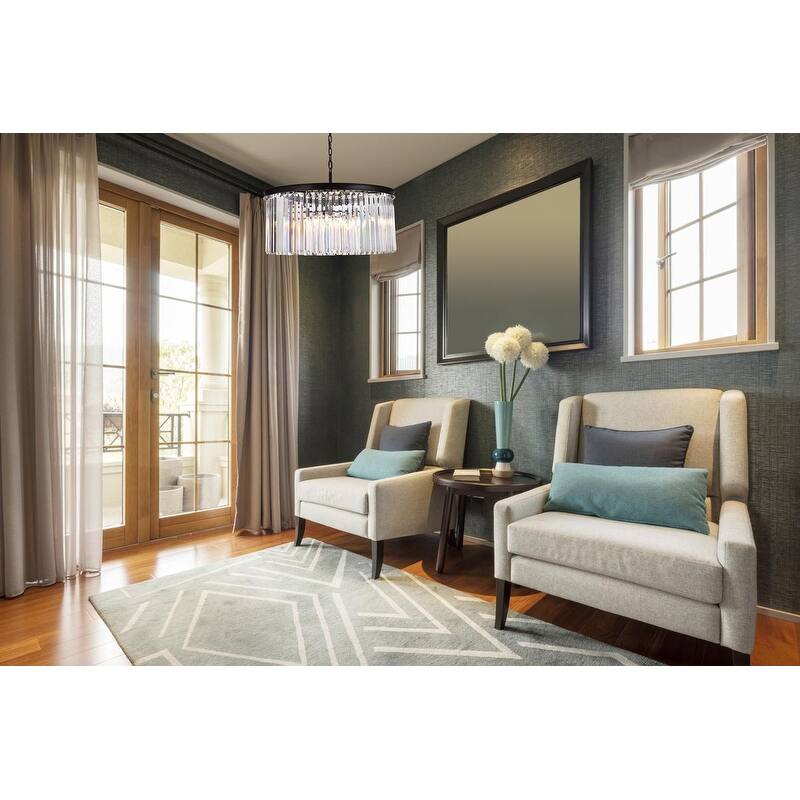 Royce Edge 8-Light Matte Black Chandelier