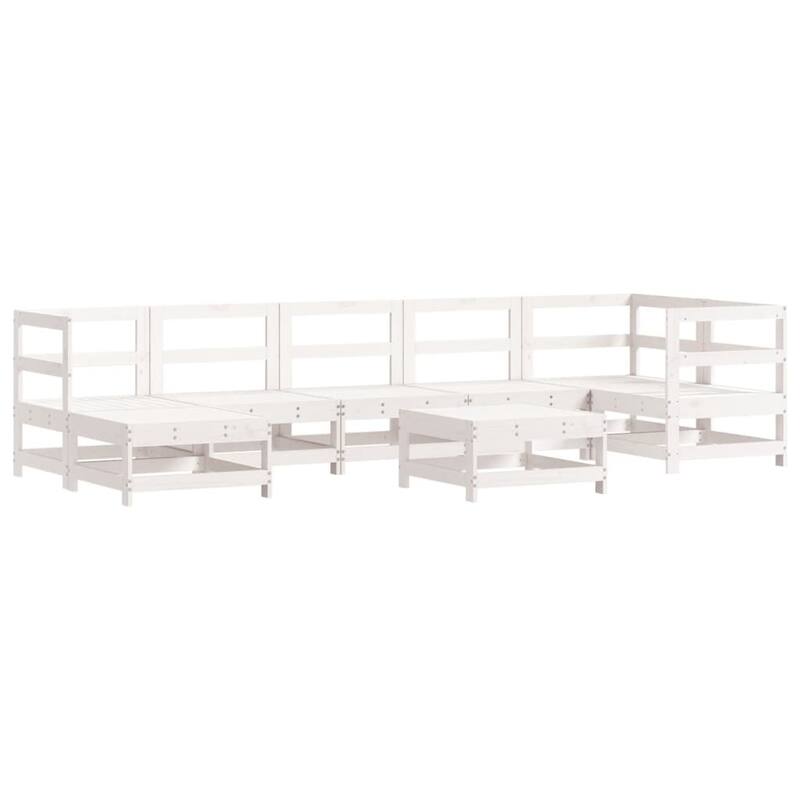 vidaXL Garden Lounge Set White, Anthracite - 24.4 x 24.4 x 12.6 in