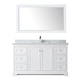 preview thumbnail 13 of 25, Avery 60-inch Single Vanity, Marble Top, Square Sink, 58-inch Mirror