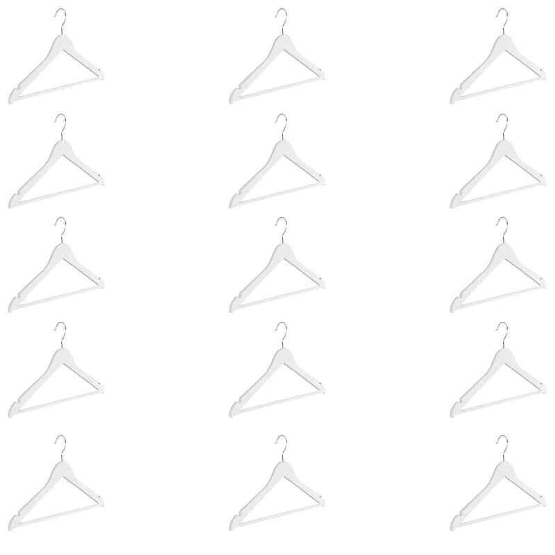 Abs plastic Clothes/Suit Hangers, Perfect for Dresses Blouses&Pants,Shirts, Sweaters, Coat Set of 5 - Set of 15 - White