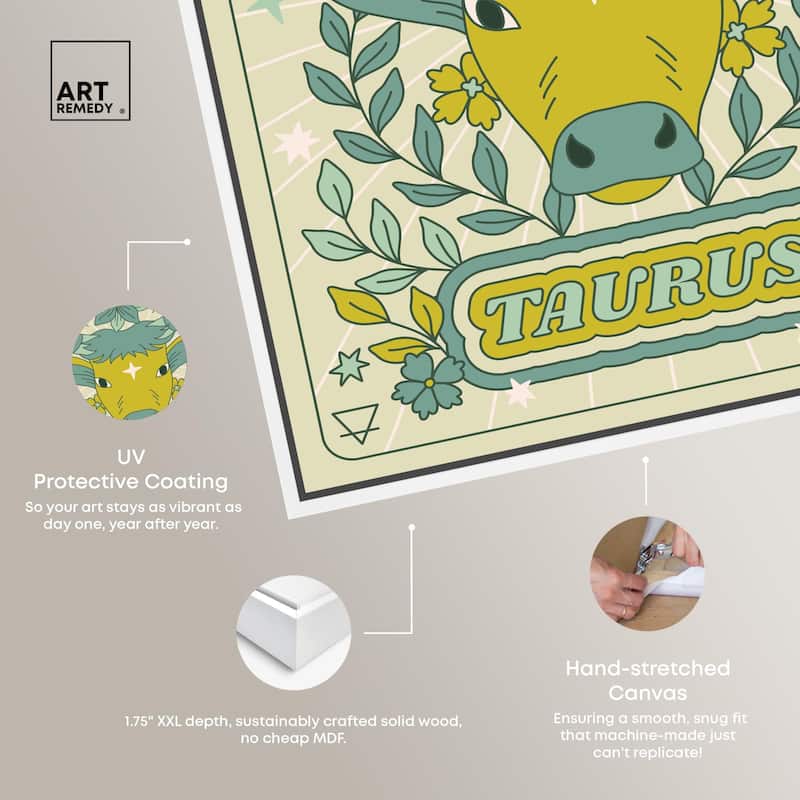 Taurus Stars Card Canvas by Art Remedy