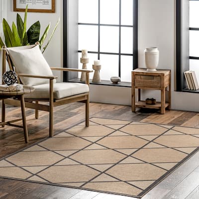 Nuloom Runa SuperiorWash Lattice Easy-Jute Machine Washable Area Rug
