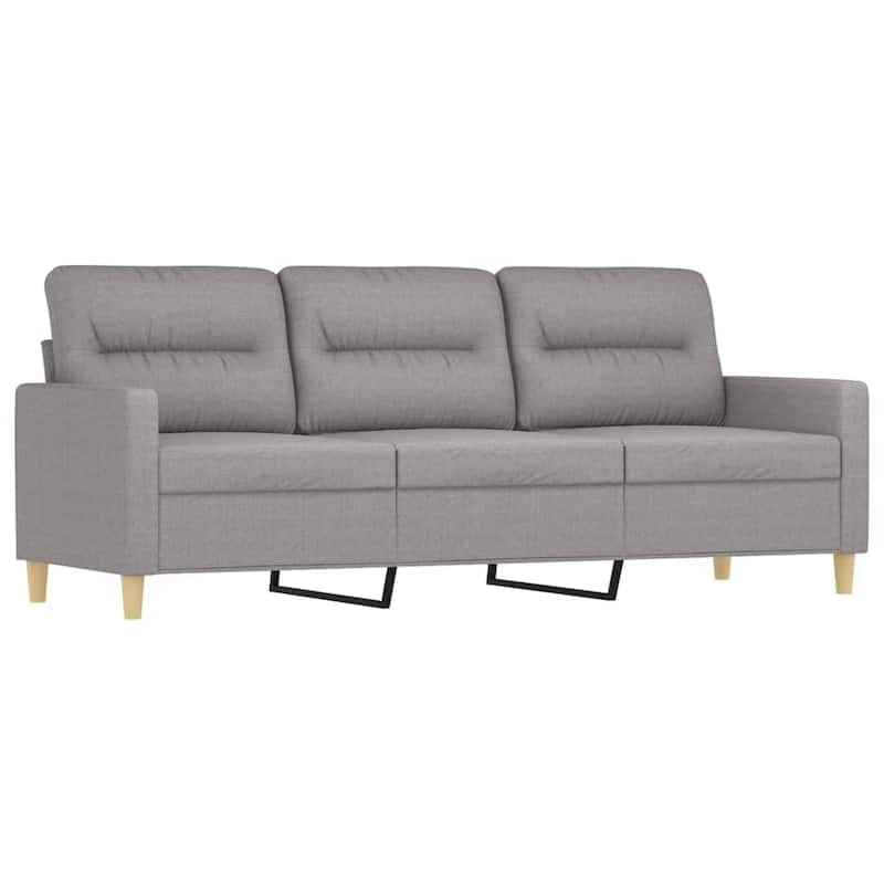 vidaXL Sofa with Footstool Dark/Light Gray multi size Fabric