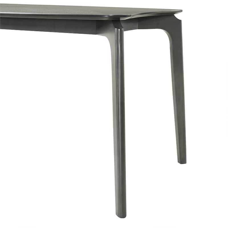 Kalia Mid-Century Black or Walnut Wood 63" Rectangle Dining Table