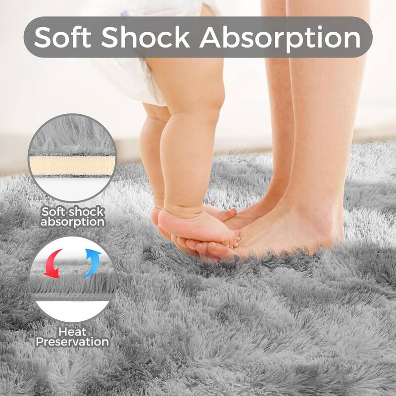 4X6 Fluffy Shag Area Rugs, Super Soft Rugs for Living Room