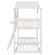 preview thumbnail 14 of 33, Twin over Twin Kids Bed Bunk Bed with Ladder, Grey