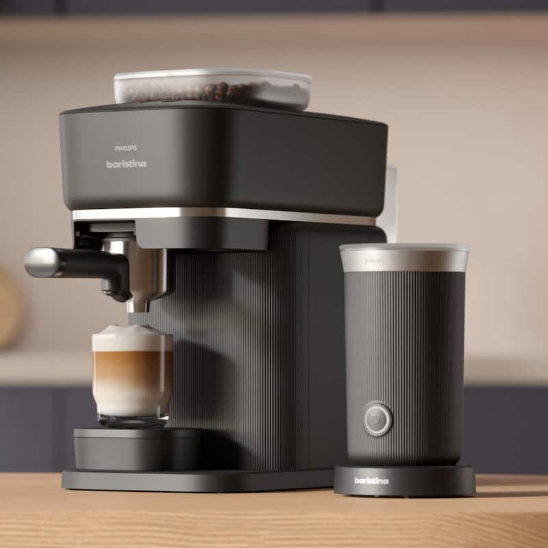 Philips Baristina Automatic Espresso Machine and Milk Frother Bundle
