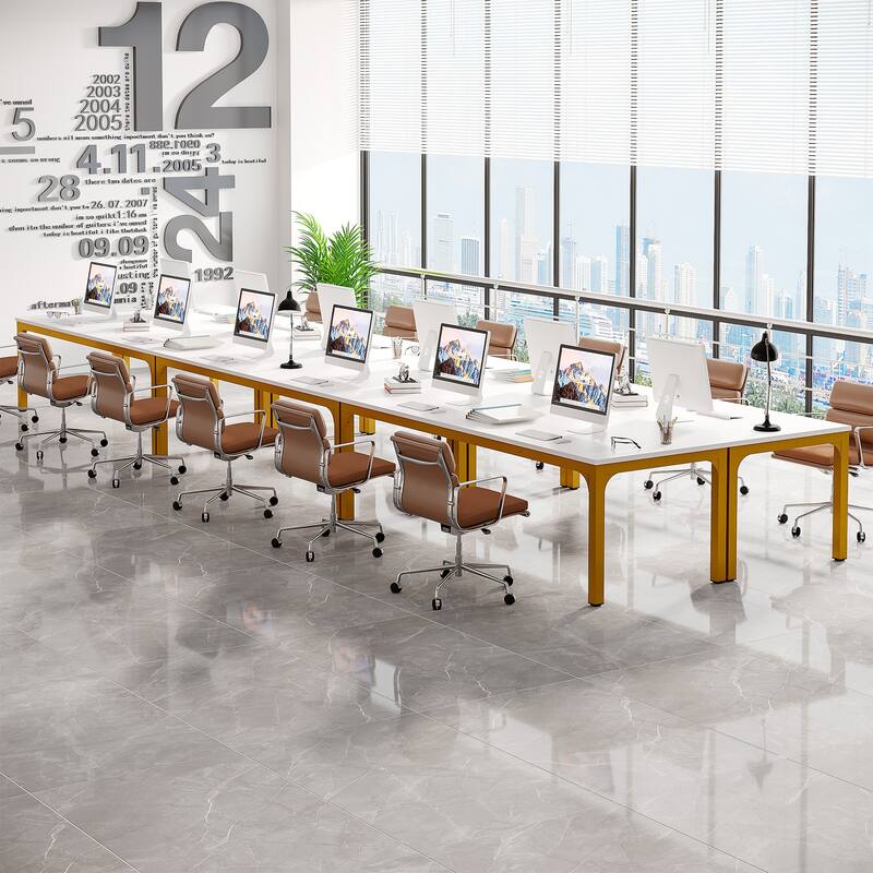 6.5FT Conference Meeting Seminar Business Table Set for 16-20 Person (Set of 6)