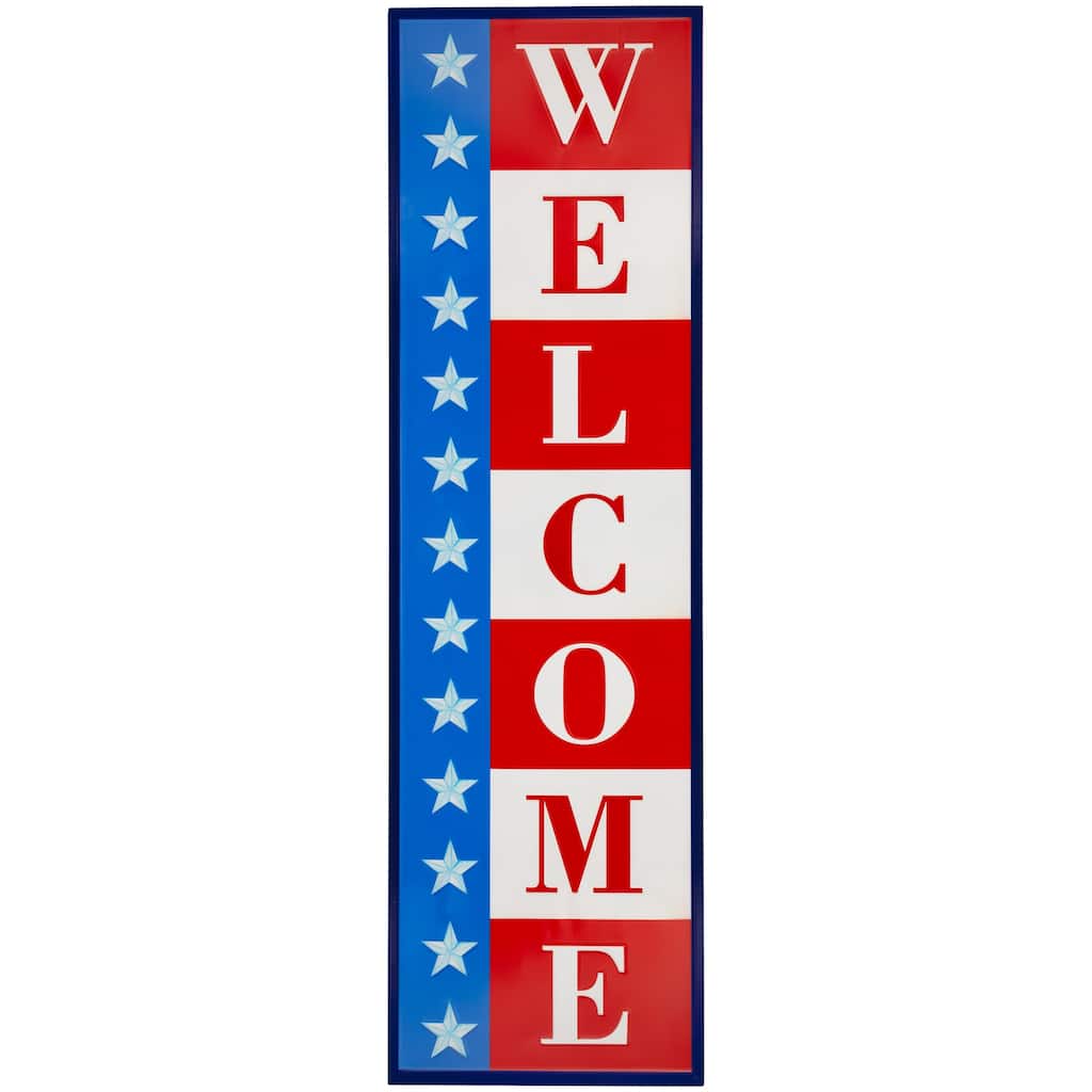 Americana Welcome Metal Wall Sign - 40"