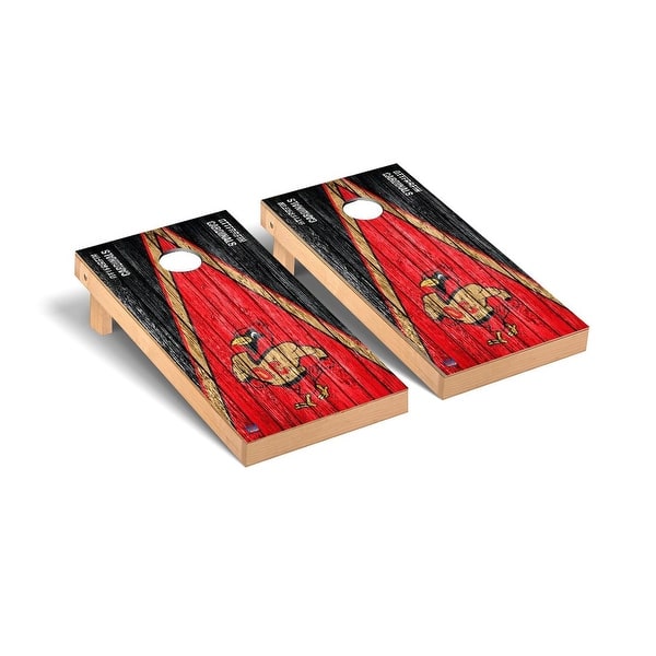 slide 2 of 5, Otterbein Cardinals Triangle Cornhole Board Set