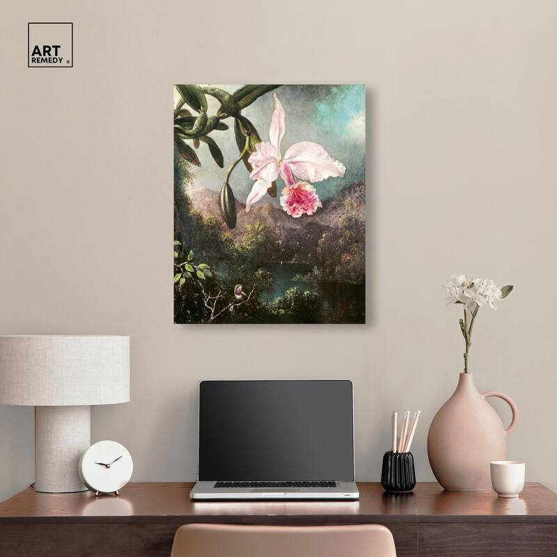 Orchid Blossoms 1873 Canvas by Art Remedy, Gallery Wrapped