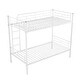 preview thumbnail 13 of 16, Twin Over Twin Metal Bunk Bed with Ladder & Guardrails - Durable Frame