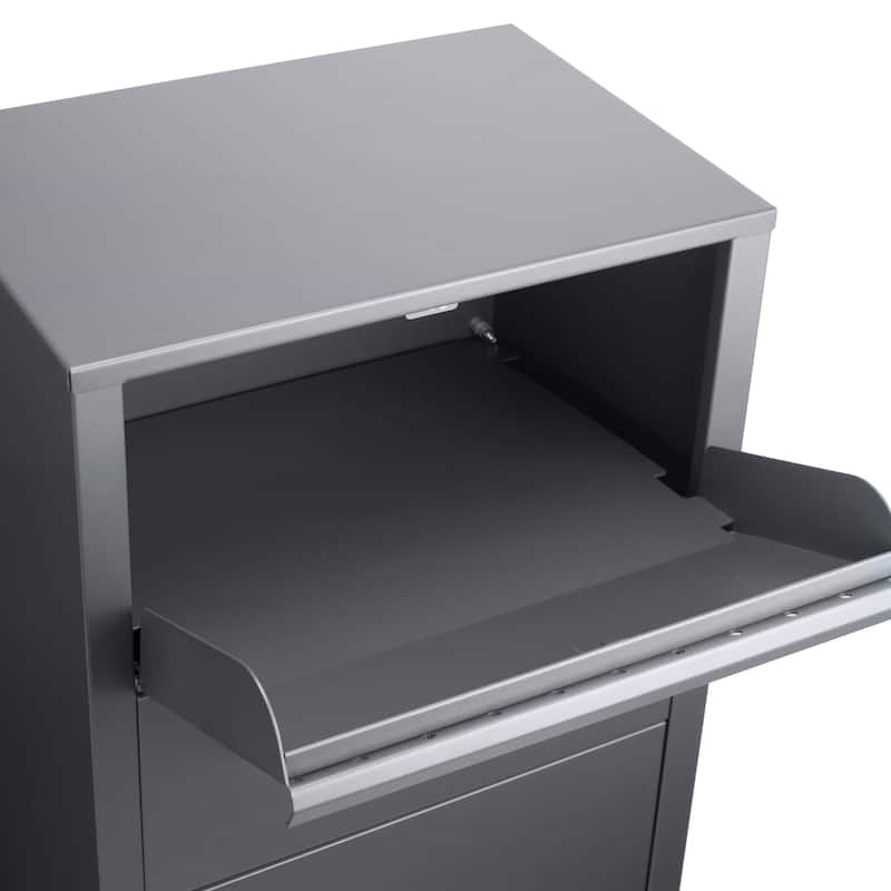 Large Single Compartment Locking Parcel Drop Box - 41.5"Hx 12"Dx 16.25"W