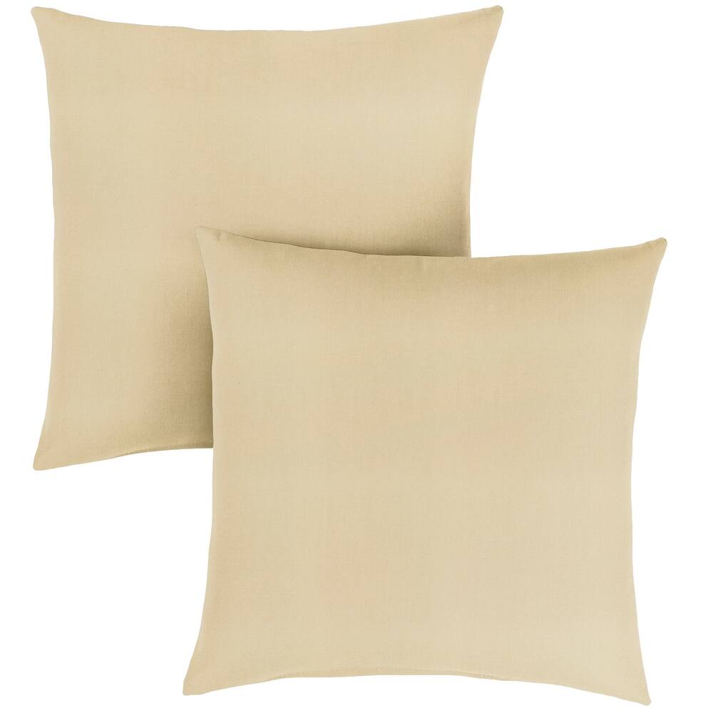 Sorra Home Sunbrella Outdoor Knife Edge Pillow Set of 2 - 24 in H x 24 in W x 6 in D