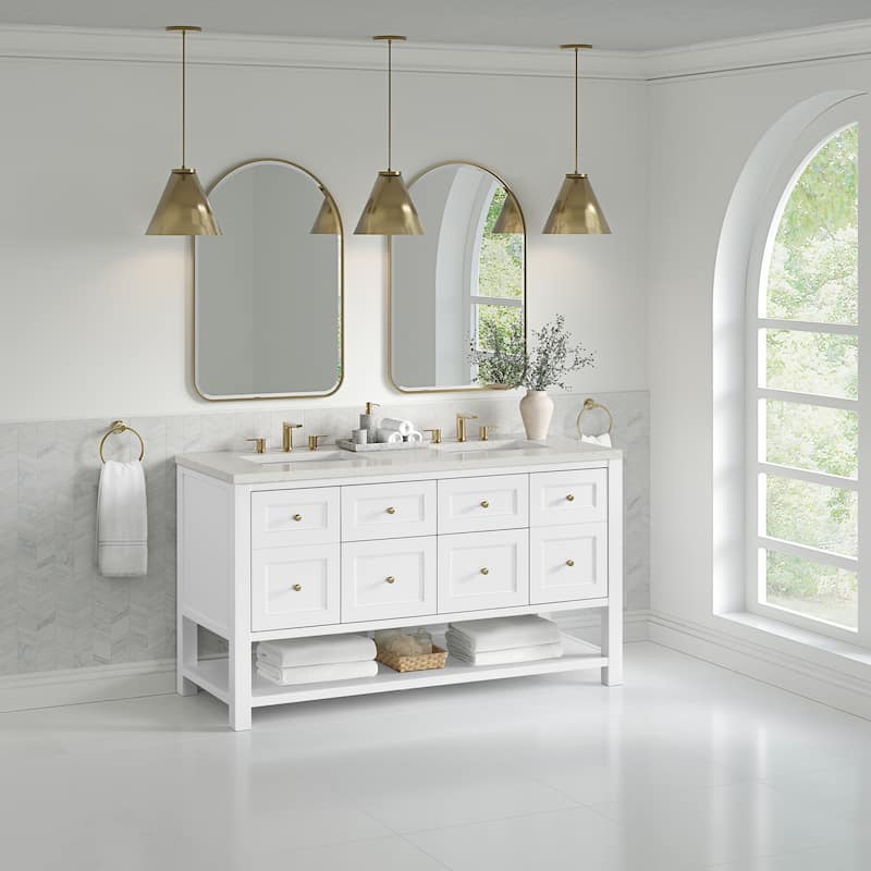 Breckenridge 60" Double Vanity, Bright White - 60D