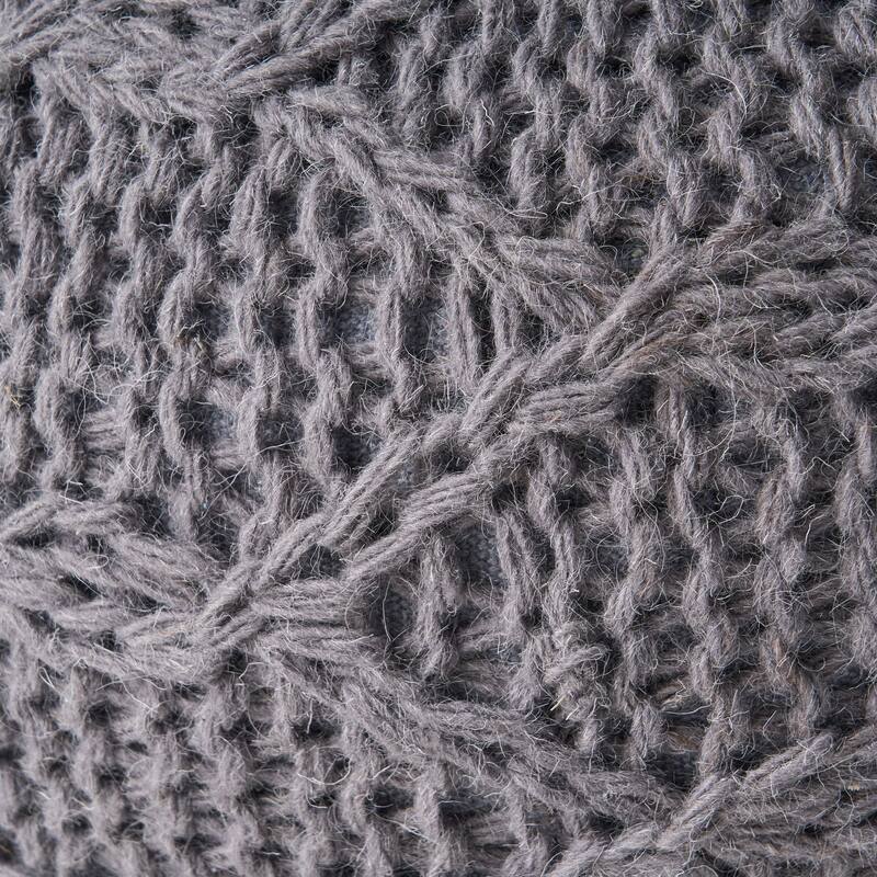 Charming Handcrafted Knitted Wool Pouf for Stylish Homes