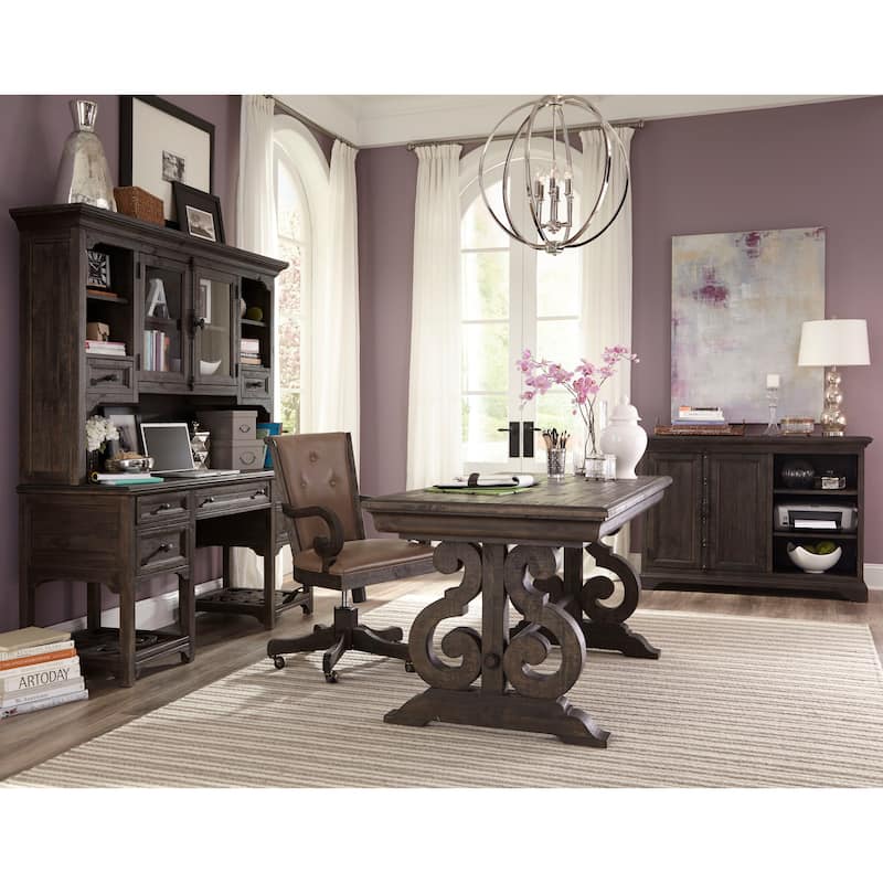 Magnussen Home Bellamy Peppercorn Fully Upholstered Swivel Chair