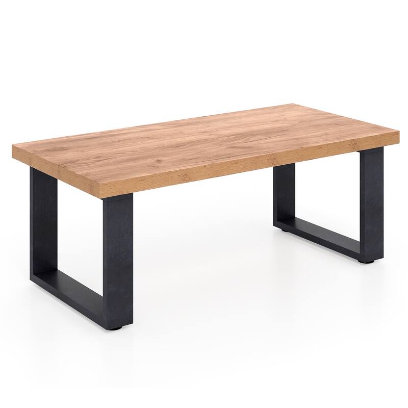 Gymax 47'' Farmhouse Style Accent Table w/ Thickened Tabletop &