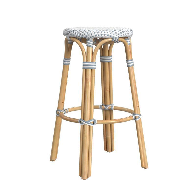 Tobias Rattan Round Bar Stool