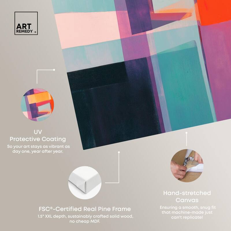 Color Blocks II Canvas by Art Remedy, Gallery Wrapped