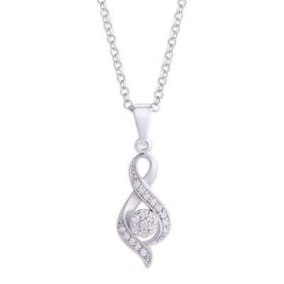 Victoria Townsend .925 Sterling Silver 1/8ct Diamond Infinity Pendant