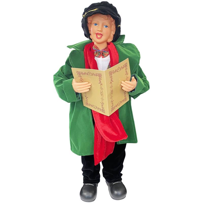 27 inches To 37 inches Dickens Carolers, Set of 4 - red
