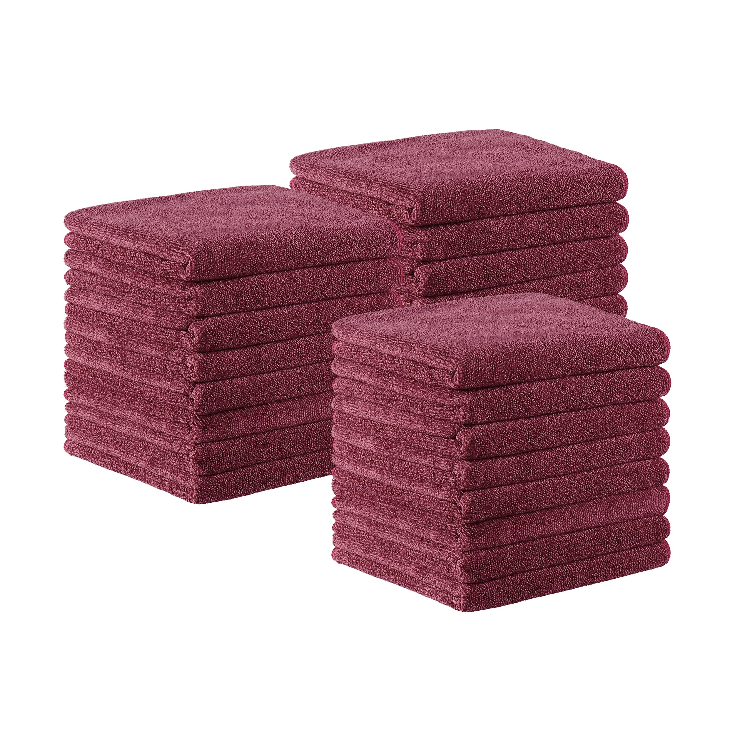 Arkwright Microfiber Gym Towels - Soft Quick Dry Hand Towel - 16 x 27 in. - (12 Pack) Pink