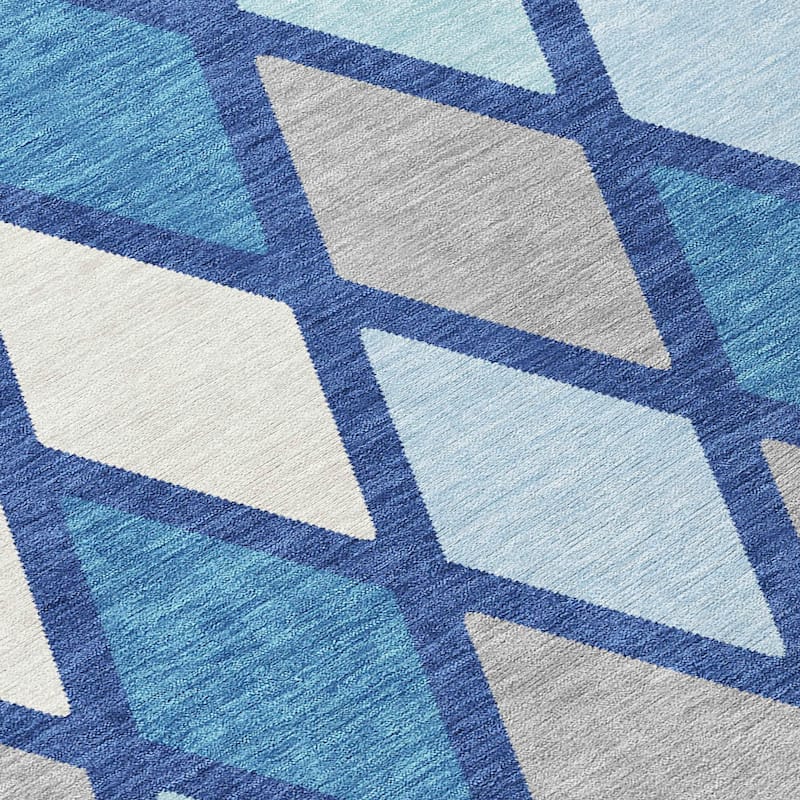Machine Washable Indoor/ Outdoor Chantille Prism Diamond Rug