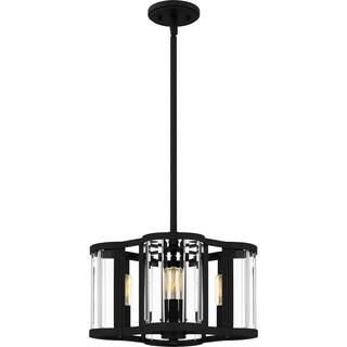 Matte Black Four Light Pendant from the Quoizel Pendant Collection
