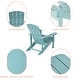 preview thumbnail 36 of 102, BONOSUKI Patio Adirondack Chair w/Cupholder,Weather Resistant-Set of 4