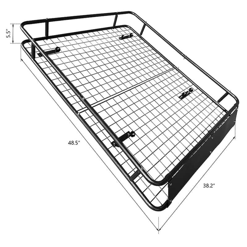 Simple Universal Black Iron Roof Rack with Four Anchors Bed Bath