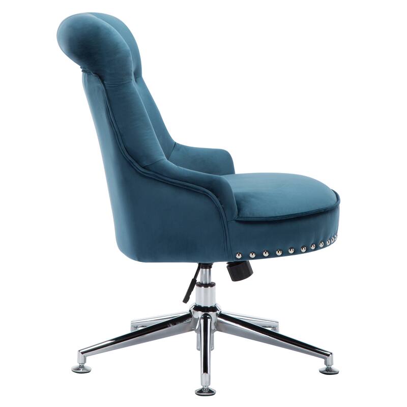 Porthos Home Jaron Office Chair - Tufted Wingback & Velvet Upholstery