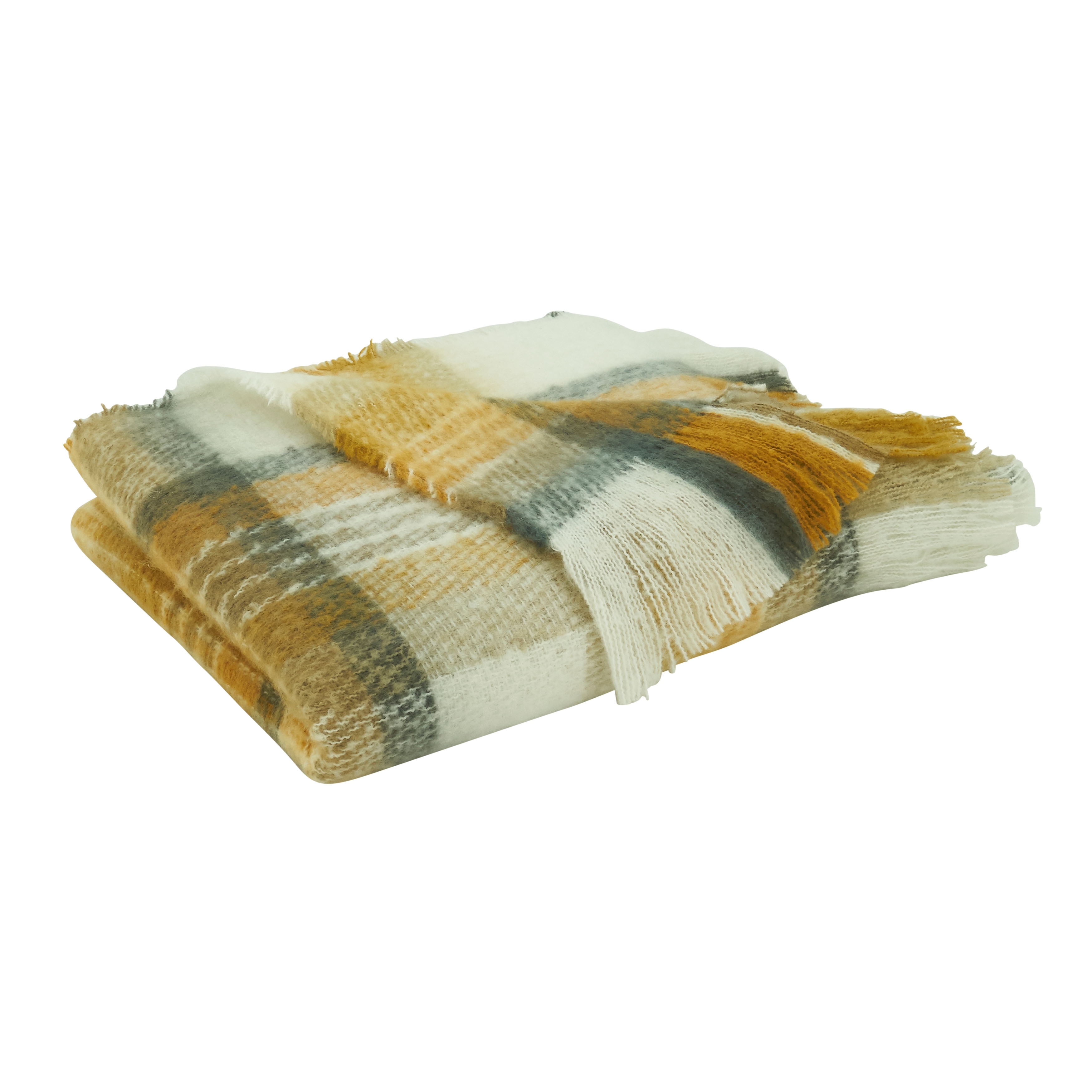 Yellow best sale check throw