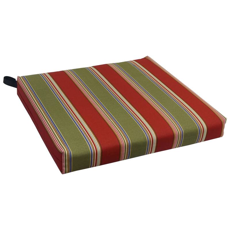 20-inch by 19-inch Patterned Outdoor Chair Cushion - 20 x 19
