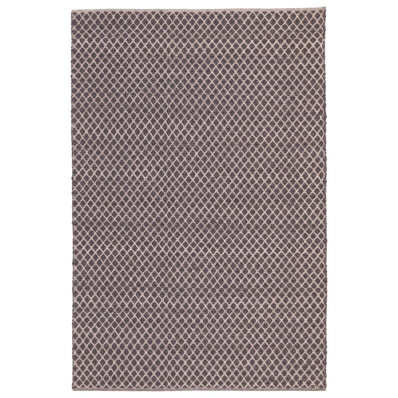 ECARPETGALLERY Braid weave Sienna Dark Grey Wool Rug - 5'0 x 7'6