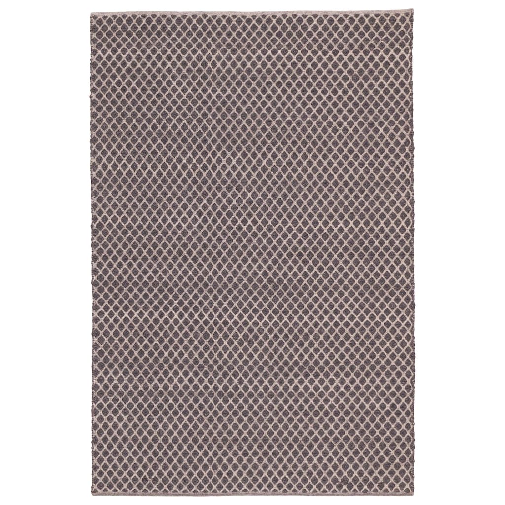 ECARPETGALLERY Braid weave Sienna Dark Grey Wool Rug - 5'0 x 7'6