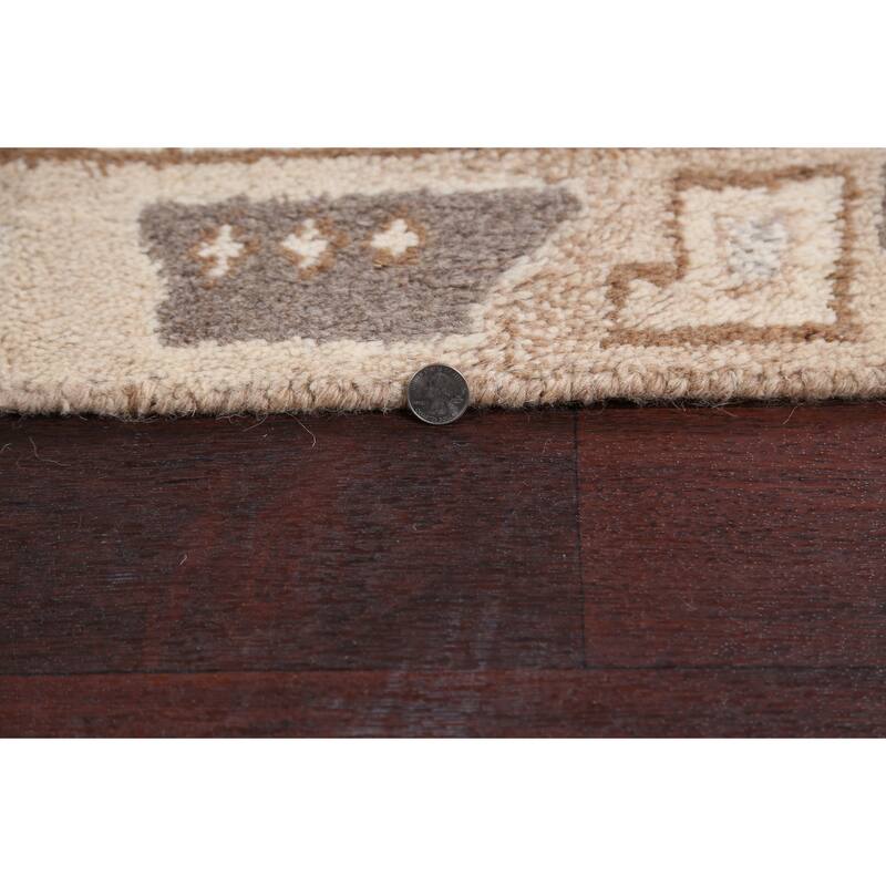 Abstract Modern Oriental Moroccan Area Rug Hand-knotted Wool Carpet - 5'5" x 7'2"