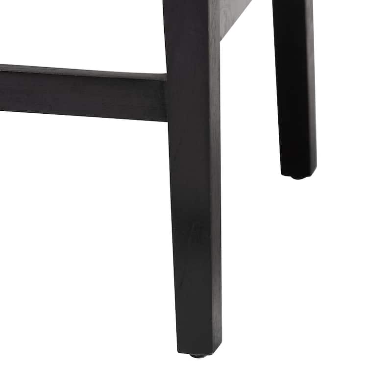 Prita Bohemian Paper Loom and Mahogany Wood 2-Piece Counter Stool Set