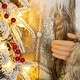 preview thumbnail 11 of 12, Glitzhome 4ft Oversized Woodland Santa with 5ft Pre-Lit Flocked Artificial Christmas Tree